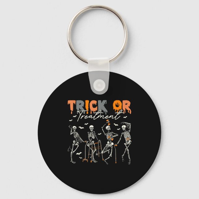 Llavero Trick Or Pt Physical Therapy Therast Halloween  (Anverso)