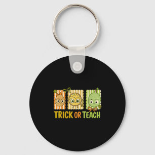 Llavero Trick Or Teach, Camiseta de disfraz de Halloween d