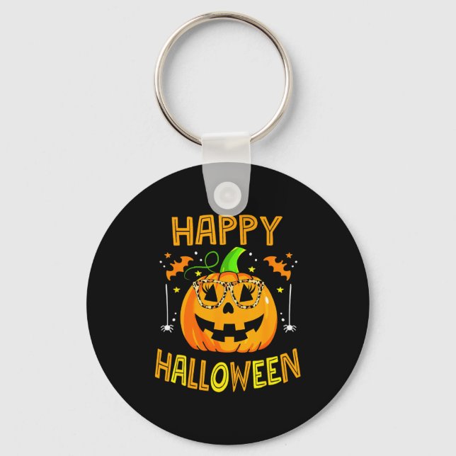 Llavero Trick Or Treat Halloween Funny Pumpkin Happy Hallo (Anverso)