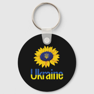Llavero Tridente de girasol de Ucrania Tryzub símbolo ucra