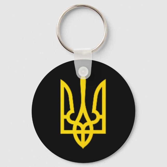 Llavero Tridente dorado Zelensky Ucrania tridente ucranian (Anverso)