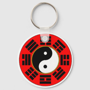 Llavero Trigrama chino de Bagua roja en Yang Taoist