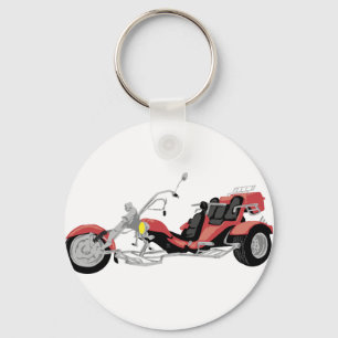 Llavero trike rojo de la motocicleta