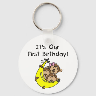 Llavero Trillizos primero - Dos niños, un Chica