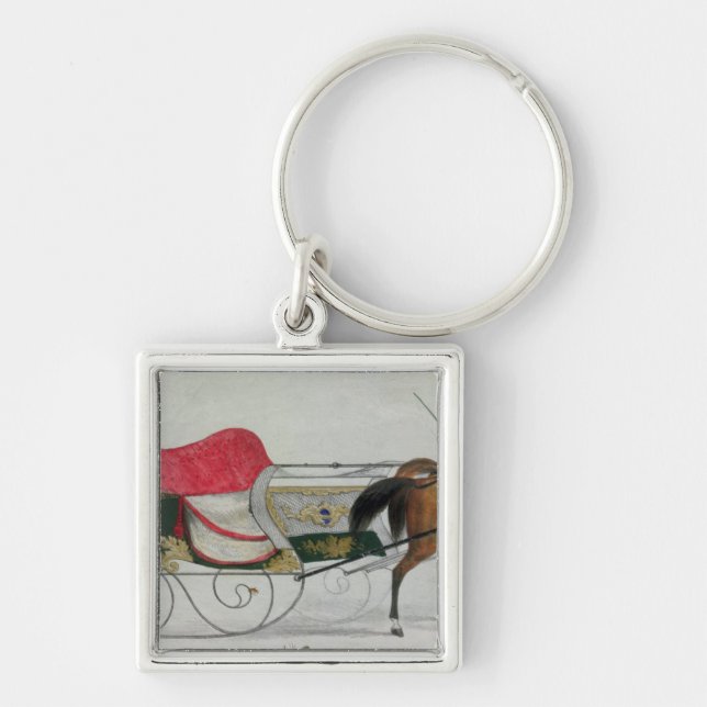 Llavero Trineo traído por caballo (Frente)