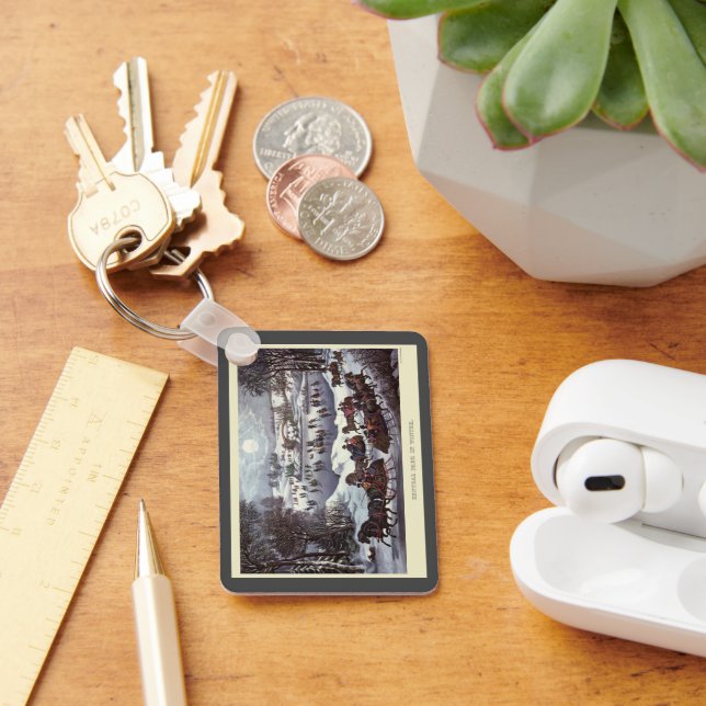 Llavero Trineos Navideños Antiguos, Central Park en Invier (Escritorio )