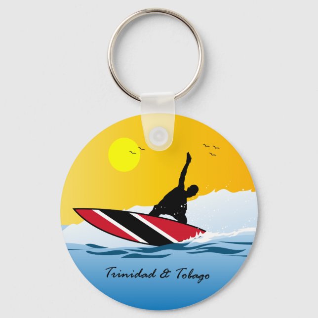 Llavero Trinidad y Tobago: Toco Surfing (Anverso)