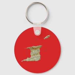 Llavero trinitense Map Keychain
