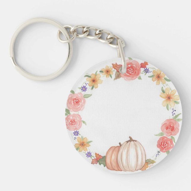 Llavero Trío de calabaza de otoño (Frente)