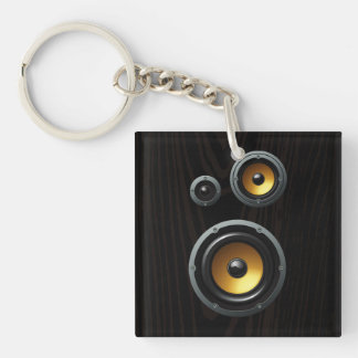 Llavero Trío de madera retro de moda del altavoz del grano
