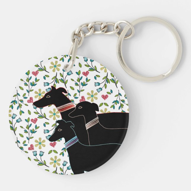 Llavero Trío de perros de vista 3 (Atrás)