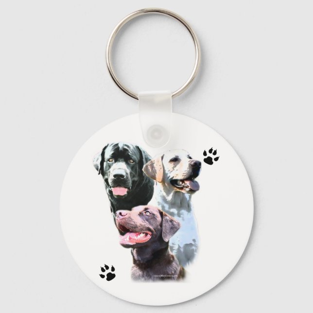 Llavero Trío de recuperación de Labrador - Keychain (Anverso)