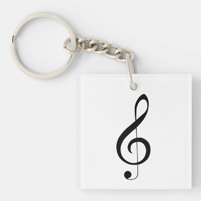 Llavero Triple Clef Musical Note, (Frente)