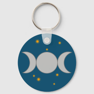 Llavero Triple Moon with Stars Keychain