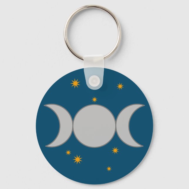 Llavero Triple Moon with Stars Keychain (Anverso)