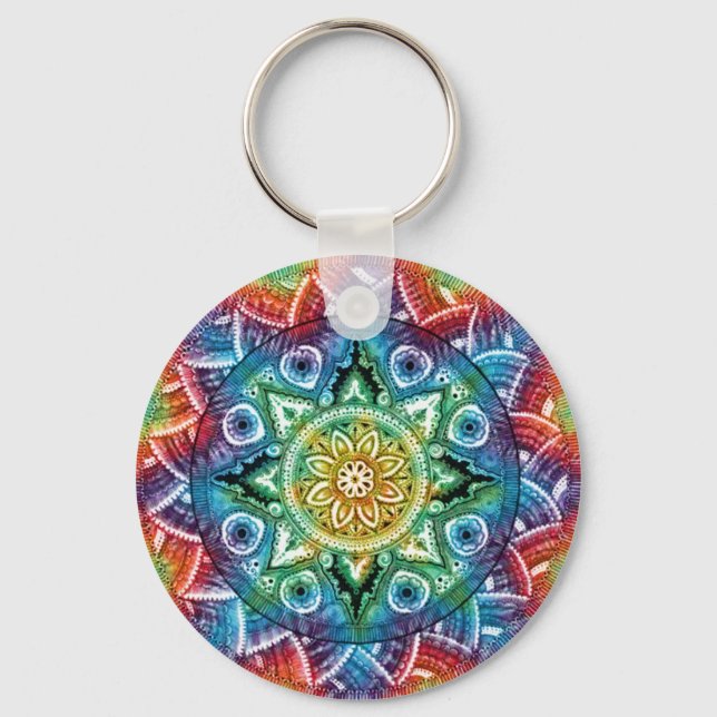 Llavero Trippy Mandala (Anverso)