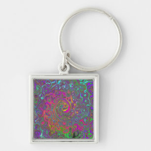 Llavero Trippy Pink Hot Pink Resumen Remo Liquido Swirl Re