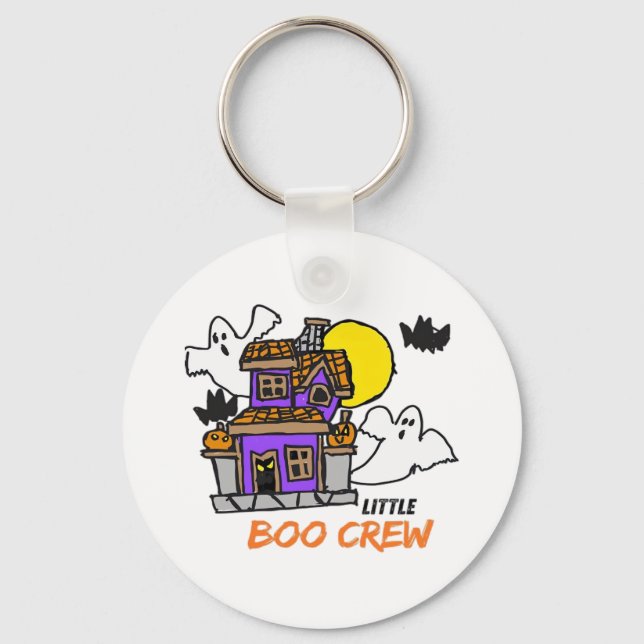 Llavero Tripulación de Boo Pequeño Dibujada a Mano Hallowe (Anverso)