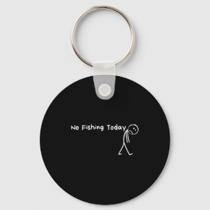 Llavero Triste figura de palo amante de la pesca sin pesca