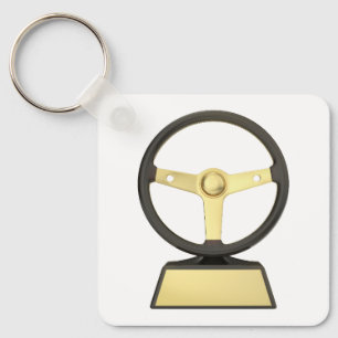 Llavero Trofeo de volante de oro