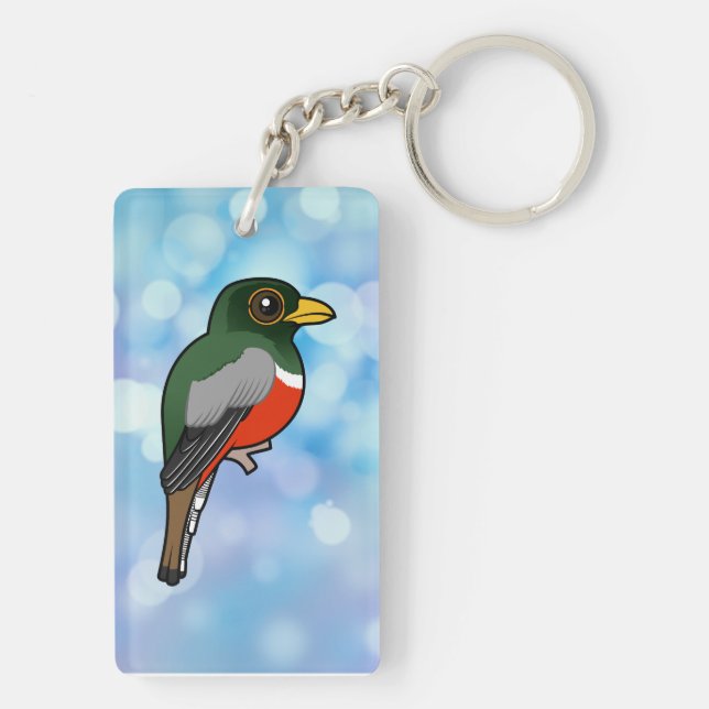 Llavero Trogon elegante Birdorable (Atrás)