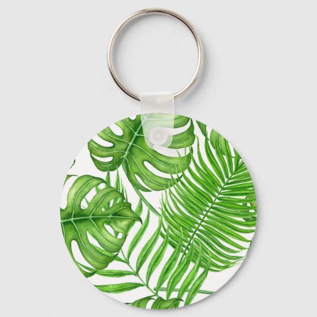 Llavero Tropical leaves (Anverso)