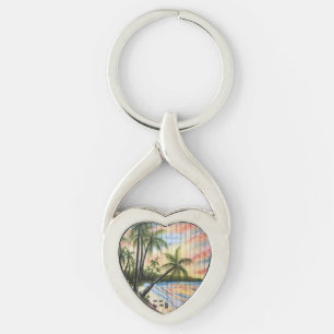 LLAVERO TROPICAL PALM TREES BEACH BLINDS