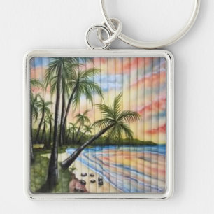 LLAVERO TROPICAL PALM TREES BEACH BLINDS