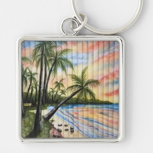 LLAVERO TROPICAL PALM TREES BEACH BLINDS (Frente)