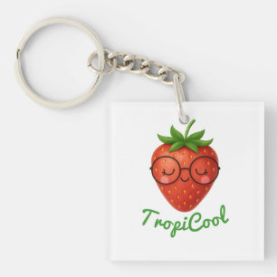 Llavero TropiCool Strawberry - Clásica Acrílica Cuta