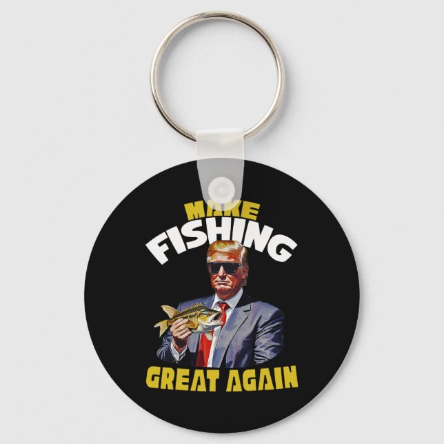 Llavero Trout Fishing Make Fishing Great Again Trump Won 2 (Anverso)