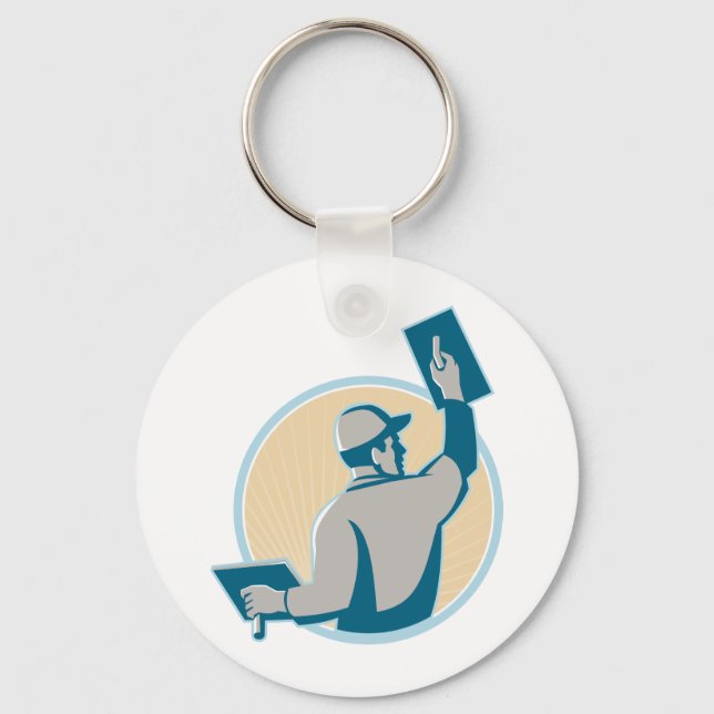 Llavero trowal de obrero de la construcción de yeso (Anverso)