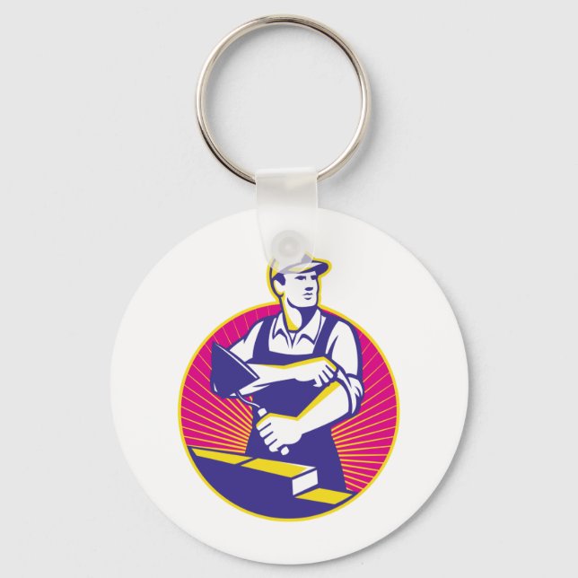 Llavero Trowl de trabajadores de construcción de masonería (Anverso)