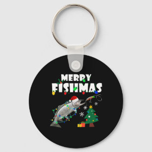 Llavero Trucha Steelhead Feliz Fishmas Navidad Rey Trou