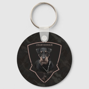 Llavero Truco de camiseta de Terrier de Caza Alemán (Jagdt