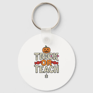 Llavero Truco o Enseña Halloween Profesor Vintage Vector D