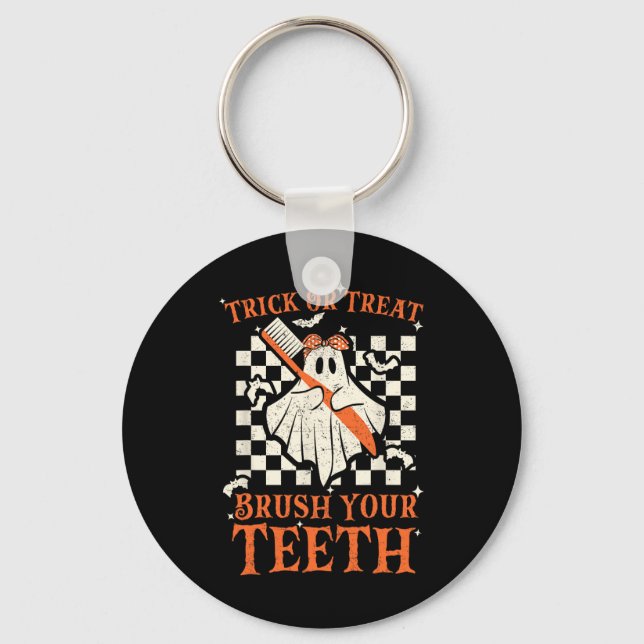Llavero Truco O Tratamiento Cepillarse Los Dientes Dentist (Anverso)
