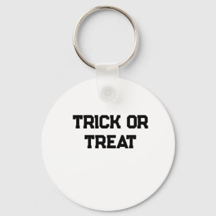 Llavero Truco o. Trate Halloween espeluznante negro simple