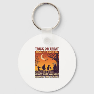 Llavero Truco o trato de Halloween zombies segador calabaz
