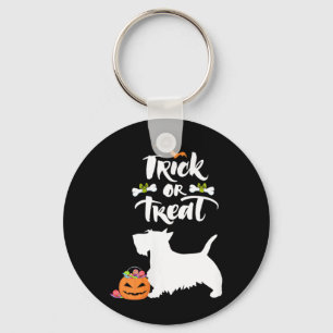Llavero Truco o trato de mujeres Scottie Terrier Escocés P