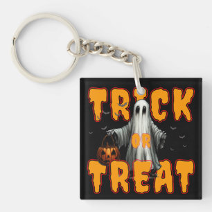 Llavero truco o trato halloween espantoso fantasma calabaz