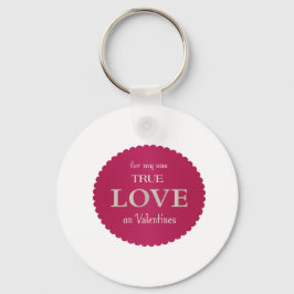 Llavero True Love Button Key Ring