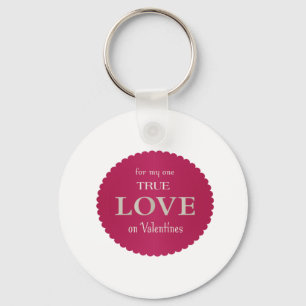 Llavero True Love Button Key Ring 