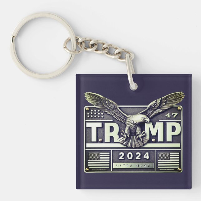 Llavero TRUMP 2024 con un Águila (Frente)