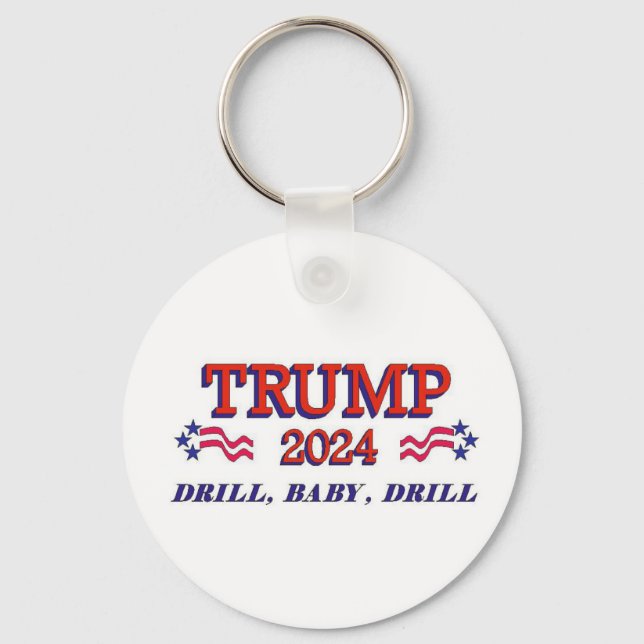 Llavero Trump 2024 Drill Baby Drill Keychain (Anverso)
