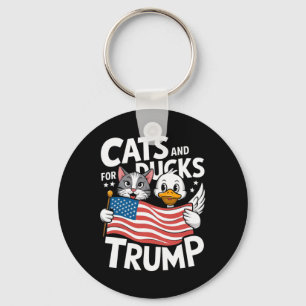 Llavero Trump 2025 Gatitos y Patos Apoyan a Donald Trump 