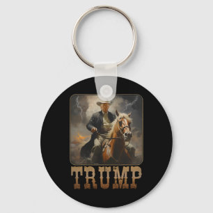 Llavero Trump 2025 Presidente Vaquero Montando Caballo Wes