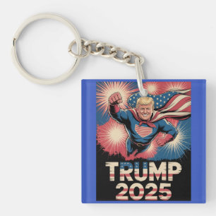Llavero Trump 2025: Tributo a superhéroes patrióticos