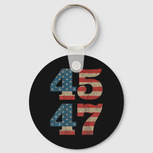 Llavero Trump 45 47 Retro 4547 bandera estadounidense vint