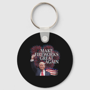 Llavero Trump 4 de julio Hacer que los fuegos artificiales